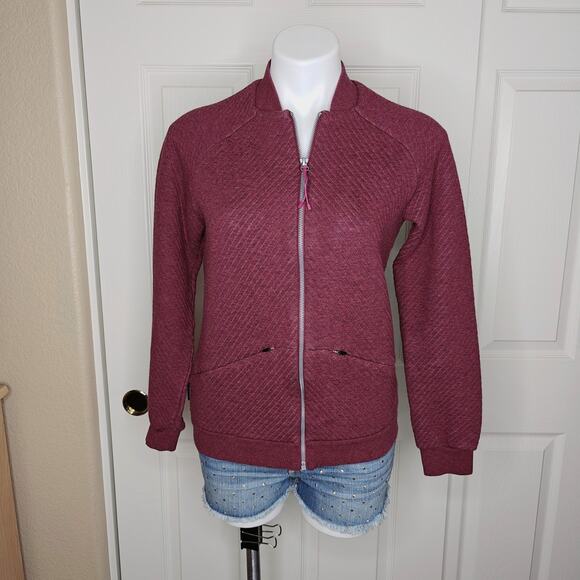 Mammut Swiss soft burgundy zip front jacket sz S - Picture 1 of 10